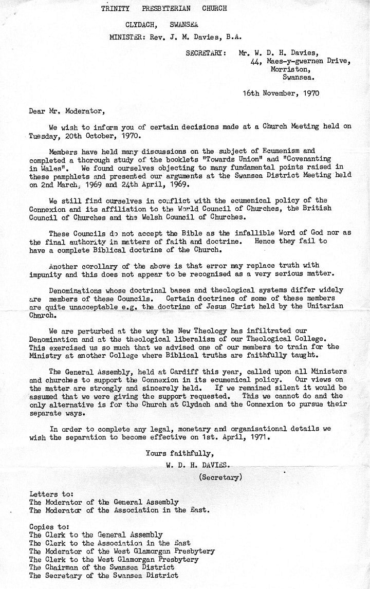 Letter of secession